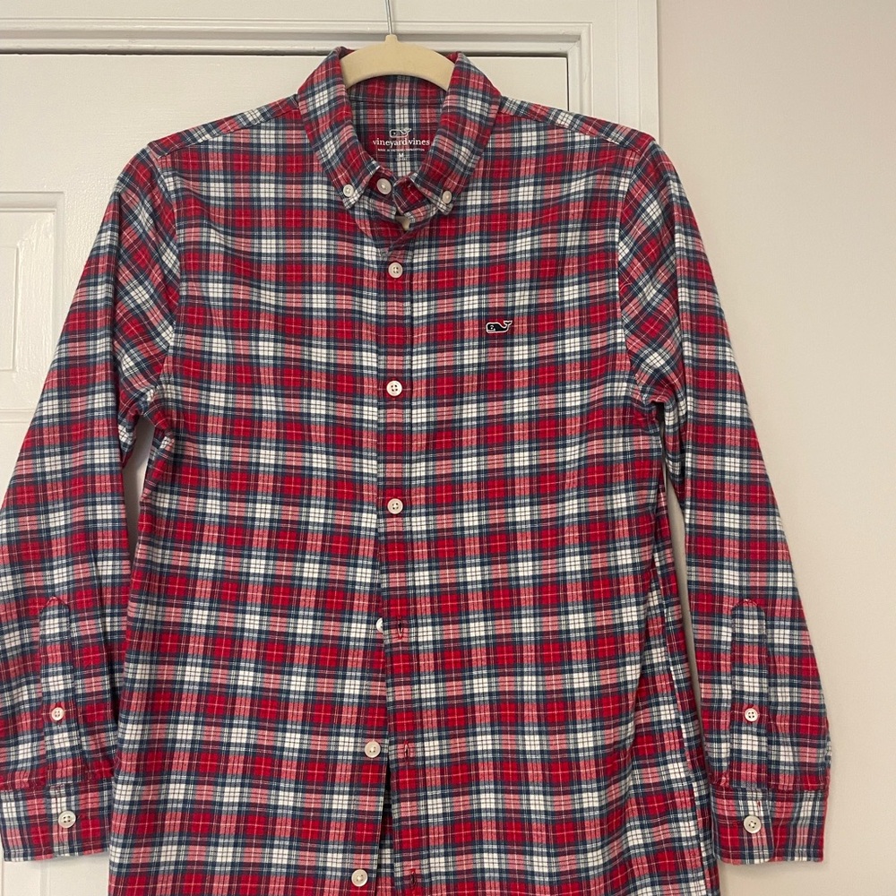 Classic J.Crew boy’s 100% cotton flannel button shirt, Size M, 12-14.